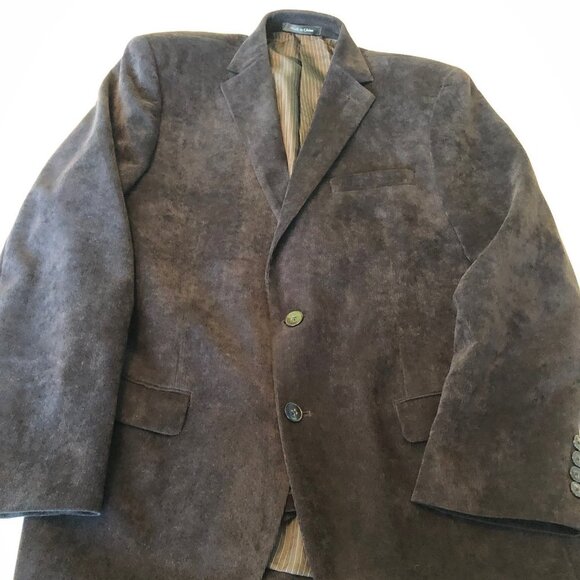 CALVIN KLEIN mens solid black corduroy sport coat suit jacket blazer 40 R - Picture 1 of 9